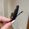 Pinza para el pelo de oso pequeño flocado estilo coreano para mujer, pinza BB de tela floral retro, pasador lindo para flequillo lateral de otoño/invierno, accesorio para el cabello