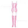 Lingerie Sexy com Suspensórios, Meias Arrastão Transparente Sedutoras Antiderrapantes com Abertura no Gancho, Estilo Europeu e Americano, Atravessando Fronteiras W492