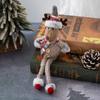 Adornos de Muñecos de Papá Noel y Muñecos de Nieve Tejidos de Lana para Escaparates de Tiendas, Regalos de Muñecos, Renos Navideños