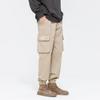 Macacão masculino multi-bolso algodão lavado 2024 primavera fina calça amarrada no tornozelo casual versátil jovem calça amarrada no tornozelo calças da moda