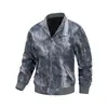 Chaqueta de Cuero Estilo Americano Tie-Dye de Moda Nueva 2026 para Hombre, Ropa Exterior de Moda Versátil Casual Holgada Nueva para Primavera y Otoño