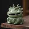 Nafulong Celadon Ceramic Pen Incense Fogão Yue Kiln Crafts Incense Ornaments Incenso Fogão Incenso de Fluxo Reverso Incenso Home Road
