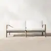 Conjunto de Sofá de Terraço de Hotel e B&B com Mesa de Centro e Conjunto de Cadeiras de Teak de Alta Qualidade para Jardim e Pátio de Villa
