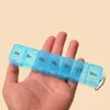 Caja de Pastillas Transparente de Siete Compartimentos para Siete Días Más Vendida de Amazon, Caja de Pastillas Compartimentada Portátil para Cápsulas en Ruso