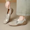 Suela suave, piel suave, mocasines casuales de bloques de color para mujer, Novedad Otoño 2026, zapatillas deportivas de un solo color, cómodas para los pies, zapatillas de entrenamiento alemanas