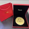 Barra de Oro Grande de Oro Puro 999, Paz y Alegría, Regalo Pequeño del Año del Caballo, Metal Práctico de Negocios para Año Nuevo 50Mg