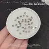 Anillo Redondo de Diamante para Punta de Dedo Super Brillante Accesorios de Arte de Uñas de Circonita Cuadrada Pequeña de Circonita Redonda Diamante Suelto Accesorios de Decoración de Uñas Ultra Brillantes