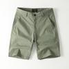 Pantalones cortos americanos de verano para hombre, pantalones casuales de algodón, pantalones rectos de media sección finos de color liso
