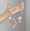 Colar Colorido Tecido com Contas Dopamina Infantil Moda Artística Corrente para Clavícula com Franja de Contas de Cascalho Gargantilha Doce