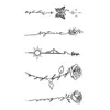 Pegatinas de Tatuaje Inglesas de Rosas Transfronterizas con Elementos Naturales, Impermeables, de Larga Duración y No Se Caen Fácilmente, Tatuajes Artísticos Frescos para Brazo y Muñeca