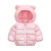 2026 Novas Jaquetas de Algodão Coloridas para Outono e Inverno para Bebês e Crianças Pequenas, Casacos de Algodão Fofos com Design de Orelhas para Meninos e Meninas, Roupas Infantis