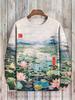 2024 Nuevo Transfronterizo Amazon Otoño Casual Sudadera Estampada en 3D Europea y Americana Jersey Cuello Redondo Suelto Sudadera de Mujer