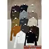 Yuanxi - Coleção de Outono: Tricô simples, versátil, justo, de comprimento curto, com decote U e mangas compridas para mulheres, estilo 26833-5