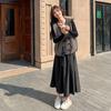 Conjunto de Dos Piezas para Mujer Primavera y Otoño 2025 Estilo Nuevo Reductor de Edad Versátil Cómodo Vestido de Dos Piezas a Cuadros Moderno