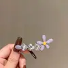Exquisita Horquilla de Flor con Forma de Corazón y Pedrería para Mujer, Pinza para el Cabello con Atmósfera de Primavera y Verano, Pinza para Flequillo Lateral, Nuevo Accesorio para el Cabello