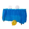 Conjunto de Saia de Mesa Impermeável e à Prova de Óleo de PEVA para Festas de Aniversário, Casamentos, Reuniões Coloridas e Decorações de Recepção