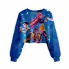 Patrón Transfronterizo Nuevo Grupo Cazador de Brujas K-Pop Sudadera Casual Corta para Chicas Estampado 3D Cuello Redondo Suministro