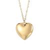 Conjunto de collar y pendientes con forma de corazón de acero inoxidable chapado en oro auténtico de 18 quilates de Amazon.