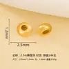 Contas de Ábaco Banhadas a Ouro Prata 925, Contas Espaçadoras, Contas Soltas, Colar DIY Feito à Mão, Pulseira, Materiais para Miçangas, Acessórios para Joias