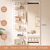 Perchero de Madera Maciza con Espejo de Vestir Integrado, Estante de Almacenamiento para Montar en Puerta, Espejo de Cuerpo Entero Deslizante para Montar en Pared para Recibidor