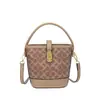 Bolso Cruzado de Hombro Único para Viajes Casuales, Nuevo Bolso Cubo Vintage Versátil Koujia, Bolso de Mano Texturizado Estampado para Mujer