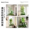 Combinação Paisagística de Plantas Artificiais Verdes Estilo Tropical com Vasos para Escadas Internas e Varandas, Plantas Verdes Grandes para Decoração de Casa, Sem Manutenção