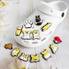 Perro Shiba Inu de dibujos animados lindo zapatillas decorativas flor de dibujos animados zuecos accesorios DIY hebilla plástico blando PVC hebilla de zapato epoxi