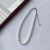 Colar de pérolas Shi Jia feminino nicho design de luxo leve senso de alta qualidade temperamento simples corrente de clavícula versátil corrente de suéter acessórios