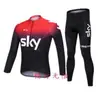 Tour De France Sky Sky Versão da Equipe Primavera Outono Verão Camisa de Ciclismo de Estrada de Montanha de Manga Longa Traje Jersey de Ciclismo