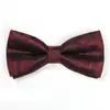 Pajarita Formal para Hombre Color Borgoña Patrón Borgoña Pajarita de Novio Masculina Boda Padrino Pajarita Doble Femenina Negra