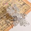 Pingente de Contas Espaçadoras Prata Antiga Prata Brilhante Acessórios para Joias DIY Contas Tubulares Cotovelo Bandeja de Flor Espaçadora Pingente de Três Vias Meia Pulseira