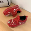 2026 Sapatos de Salto Alto Redondos com Strass para Mulheres, Solado Grosso, Novo Cadarço, Plataforma Casual, Elegantes para Pessoas Baixas