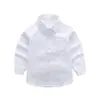 Camisa Blanca para Niños y Niñas Camisa Blanca Infantil Uniforme Escolar Blanco Ropa de Presentación Camisa Blanca Infantil Manga Larga Primavera y Otoño