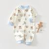 Outono e inverno novo macacão de bebê recém-nascido khai roupa de escalada masculino e feminino khafu algodão puro sem costura primavera e outono