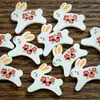 Botones vintage de animales conejito floral para pinzas de pelo hechas a mano, pasadores para flequillo, decoraciones y accesorios para ropa de muñecas BJD