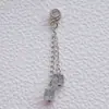 Pulseira de Flor Borboleta Banhada a Cobre Prata de Luxo Leve Corrente de Segurança DIY Pingente de Zircônia Borla Micro Embutida Acessórios