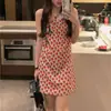 Vestido Corto Sexy Estampado de Verano Estilo Europeo y Americano para Mujer Ajustado con Corbata Pg3800