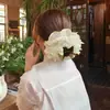 Goma para el pelo de encaje con lunares amarillos estilo coreano para mujer, accesorio de alta gama para peinados de moño, versátil nueva goma para el pelo de primavera