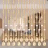 Cortina de Cuentas Decorativas de Cristal para Separador de Sala de Estar, Pantalla y Separador de Puerta a Puerta, Adecuada para Pasillo, Baño y Entrada, No Requiere Taladrar