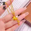 Artículos en Tendencia de Tiktok: Éxito Instantáneo, Riqueza Inmediata, Pulsera y Collar de Caballo Chapados en Oro, Conjunto Versátil de Moda, Suministro al por Mayor