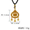 Oro arena de Vietnam Candado de seguridad Ley Antigua Colgante Campana Xiangyun Candado Ruyi Xiangyun Collar ajustable joyería al por mayor