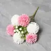 Flor Artificial de Crisantemo de Rama Única Simple Boda Coreana Decoración de Mesa para el Hogar Sala de Estar Decoración Suave Flor Artificial