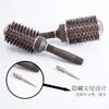 Conjunto de Presente com Pente Rolo para Cabeleireiro de Luxo, Pente Modelador Marrom com Tubo de Alumínio para Condução de Calor, Pente Modelador para Styling e Dar Volume