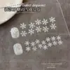 Acessórios de Arte para Unhas com Lantejoulas de Floco de Neve Estrela de Inverno, Glitter Fino de Luxo Leve, Adesivos de Decoração de Unhas com Lantejoulas de Floco de Neve Ultra-finos de Natal