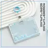 Cubierta deslizante cubierta de tarjeta horizontal cubierta de insignia transparente cubierta de identificación cubierta protectora bolsa para tarjeta de estudiante de campus tarjeta de comida mayoristas fabricantes de hombres y mujeres