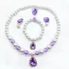 Explosiones Transfronterizas Combinación Sirena Isa Princesa Reina de Hielo Collar Pulsera Pendiente Anillo traje Lazo