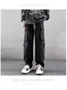 Pantalones de Trabajo Rectos Estilo Americano para Hombres y Mujeres, Novedad Tendencia Primavera y Otoño 2026 High-Street Retro Casual de Pierna Ancha