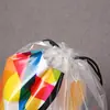 Bolsa Transparente Plástica Espessa com Cordão, Mochila de Ombro Duplo para Maratona, Logo Personalizável, Bolsa de Armazenamento à Prova de Poeira para Bonecas