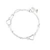 Pulseira de Coração Dupla Camada Simples Estilo Coreano Feminina Ins Mesma Cor do Livro Vermelho Fresca e Doce Pulseira em Formato de Coração Versátil