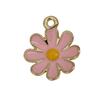 Accesorios para Joyería DIY Aleación de Oro K Colgante Individual de Gota de Aceite y Girasol Collar Artículo de Moda Caliente